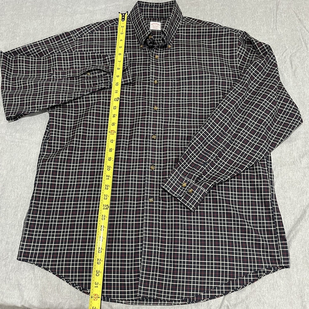 Brooks Brothers Dress Shirt Mens‎ Large Plaid Button Down Long sleeve - Picture 8 of 8